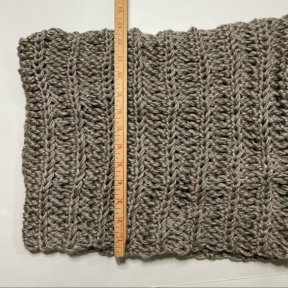 Handmade Homemade Crochet Cowl Infinity Scarf Brown Tan Winter Outerwear - Picture 6 of 6